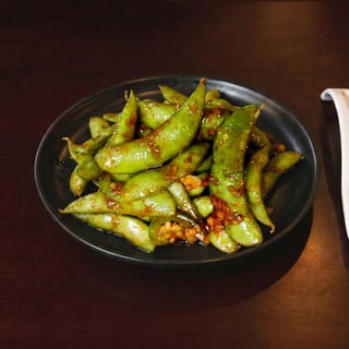 Spicy Garlic Edamame